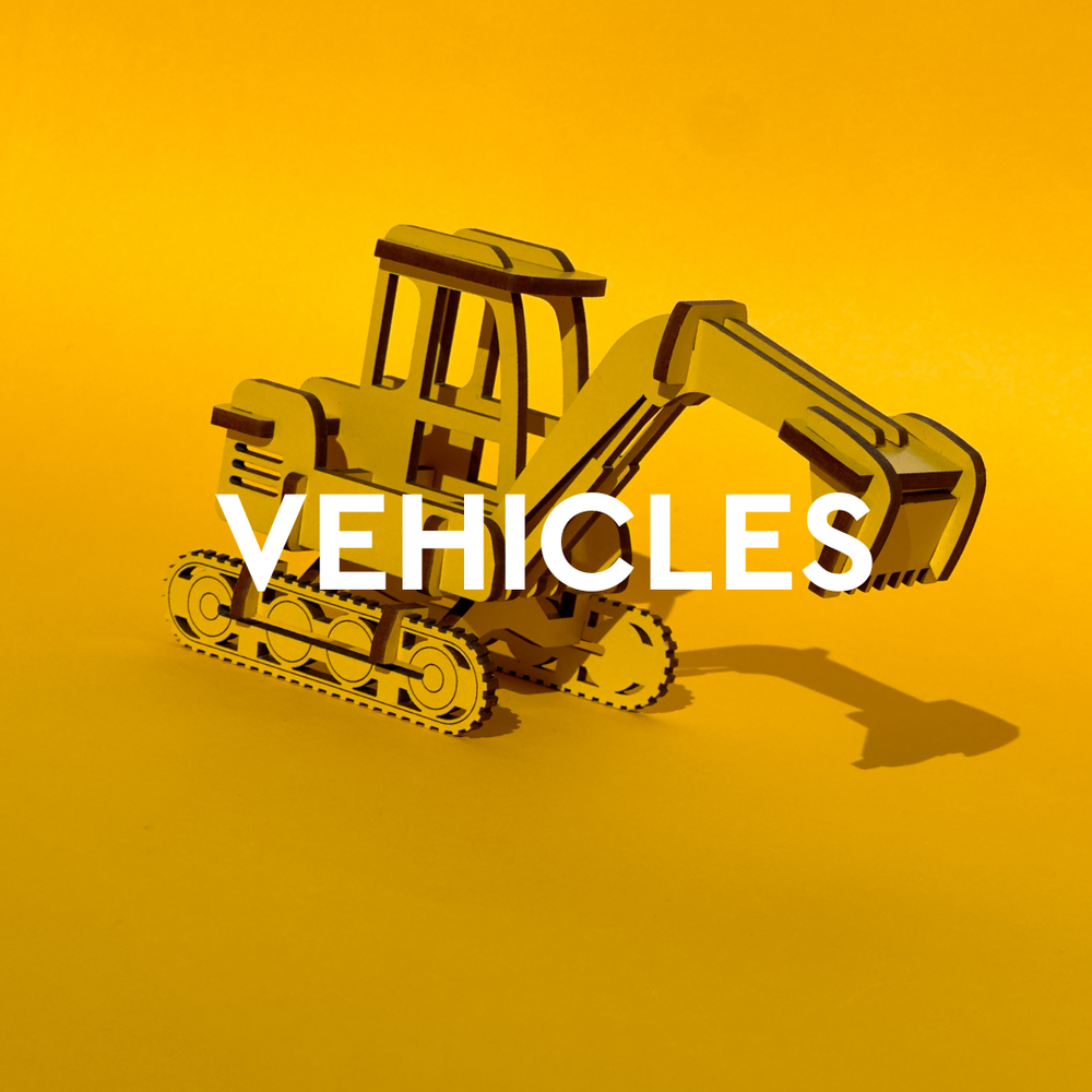 An assembled Little & Wood vehicle woodlet